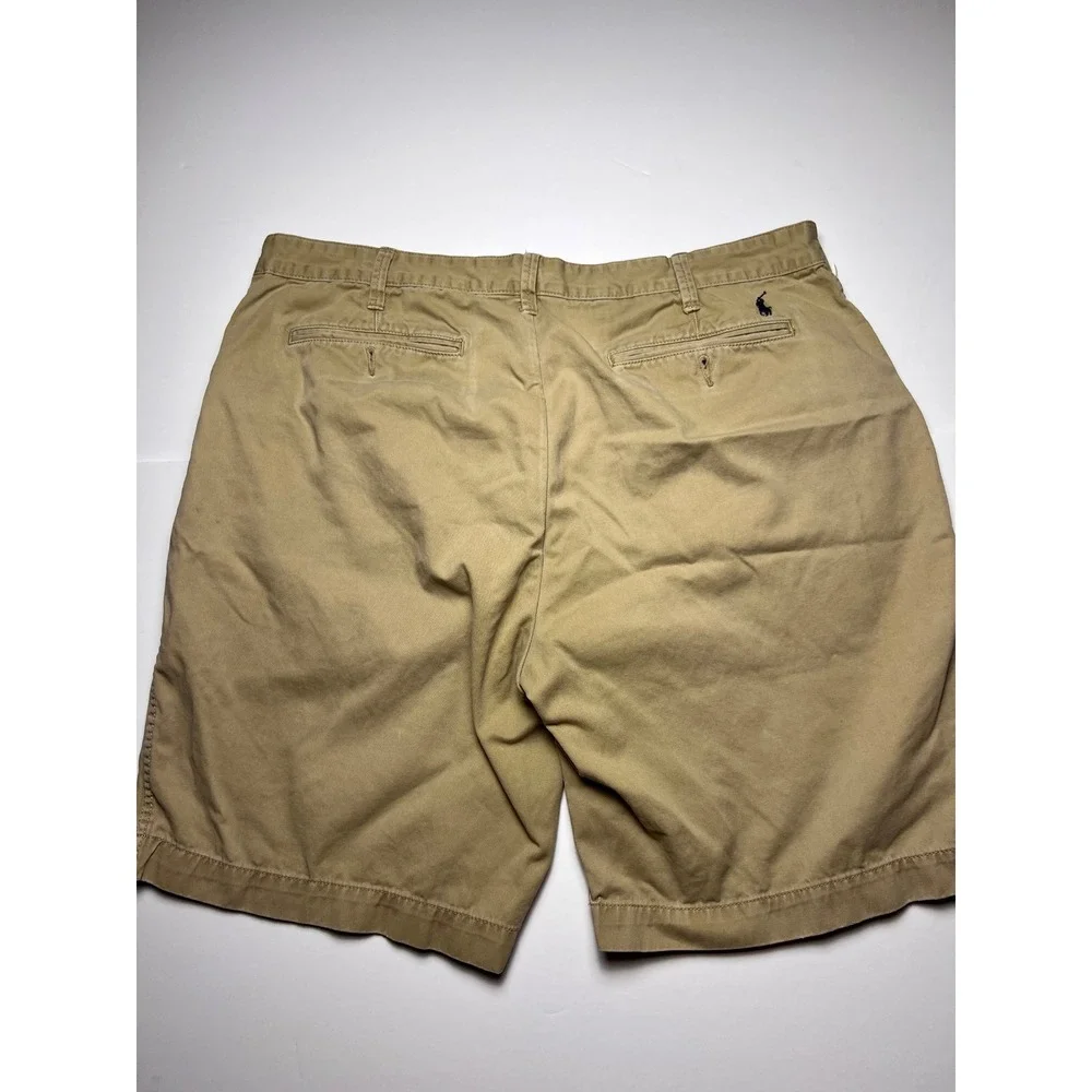 Polo Ralph Lauren Chino Shorts Mens 38 Khaki Relaxed Fit Cotton Twill Tan 9in